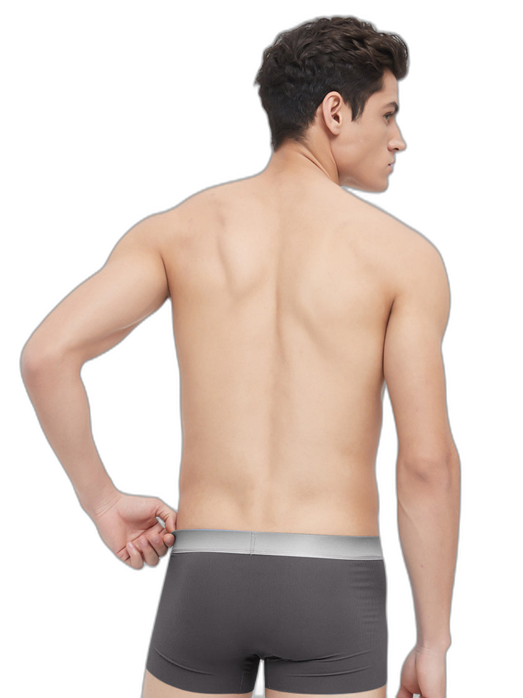 3 Pack Men's Breathable Threaded Fabric Ball Pouch Trunks