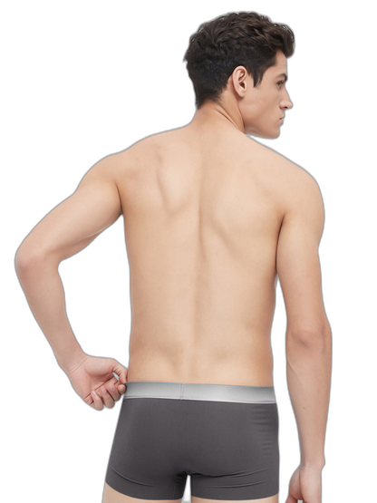 3 Pack Men's Breathable Threaded Fabric Ball Pouch Trunks