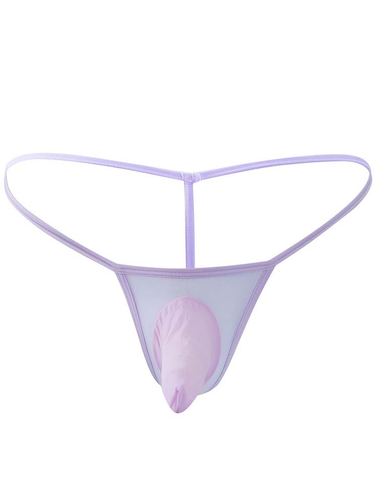 Men's Elephant Nose Thin Transparent Thong