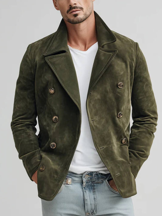 Men's Casual Vintage Lapel Jacket Coat