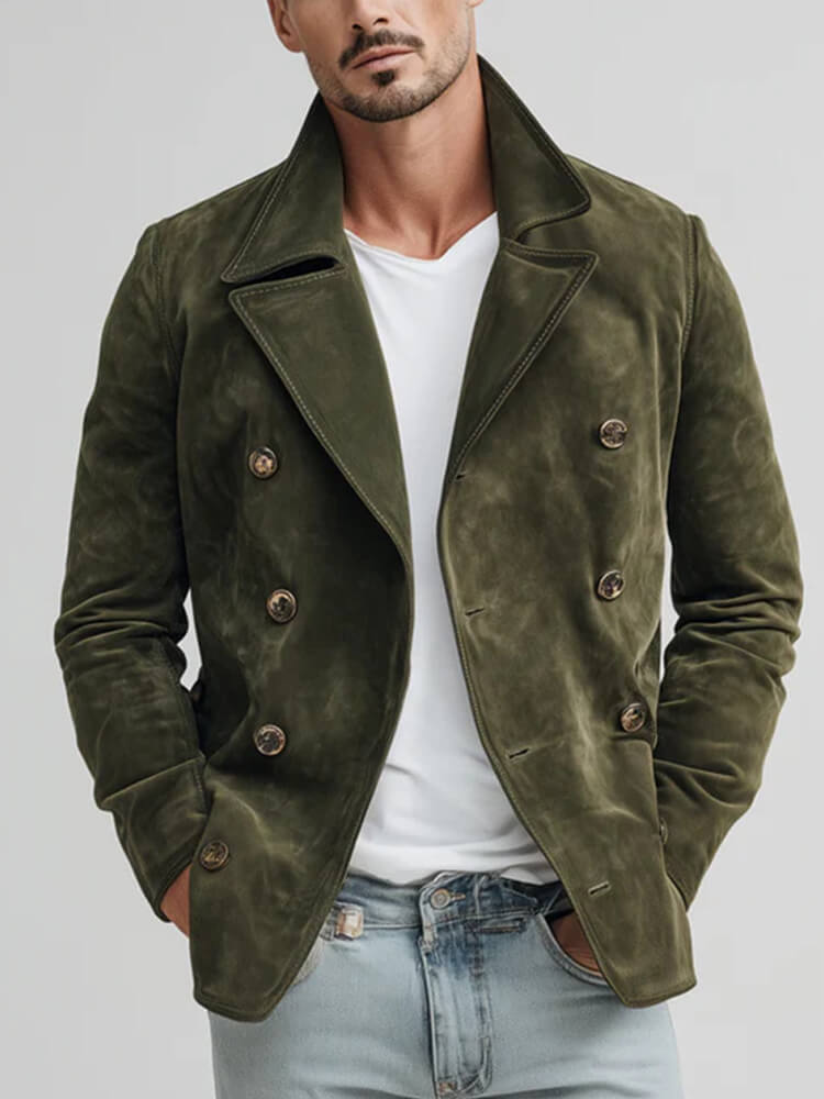 Men's Casual Vintage Lapel Jacket Coat