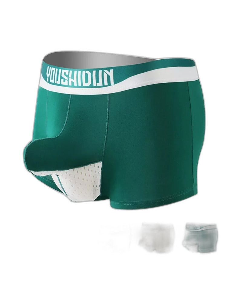 3 Pack Men's Comfy Cotton Dual Pouch Underwear