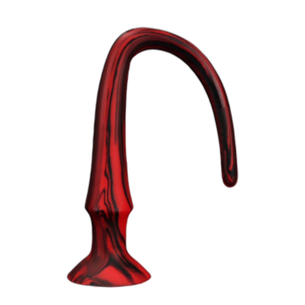 ELITE Liquid Silicone Snake 20 Inch Red & Black Swirl