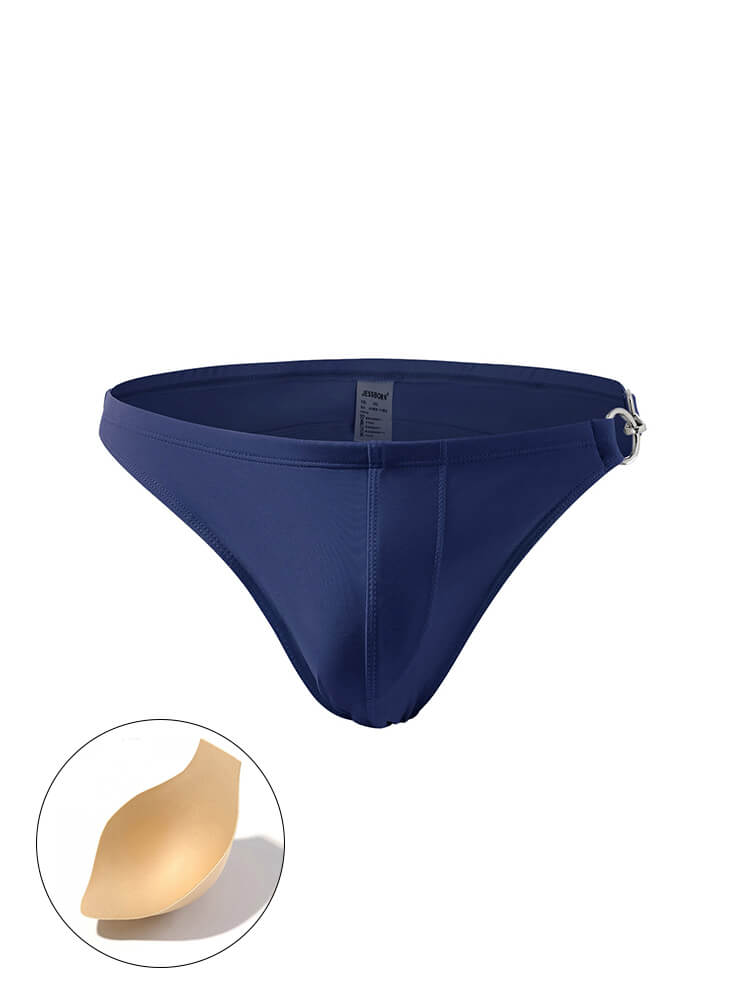 Men's Low Rise Metal Buckle Swim Bikini