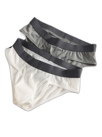 3 Pack Men's Ultra-Soft Breathable Mesh Ice Silk Briefs