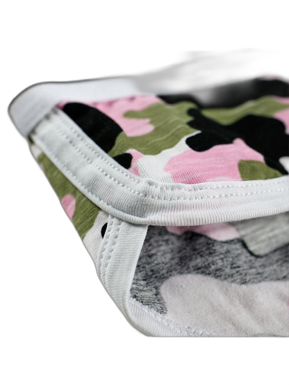 3 Pack Men's Mid-Rise Breathable Soft Cotton Camouflage Stretch Fit Bikini