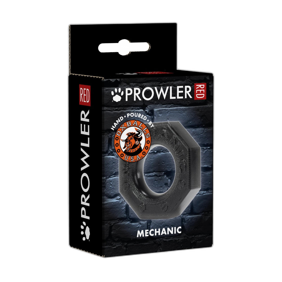 Prowler RED By Oxballs Mechanic Cock Ring Black