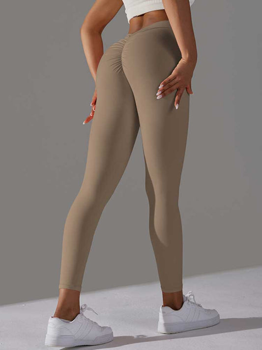 Tummy-Control Elastic V-Waist Sport Yoga Pants