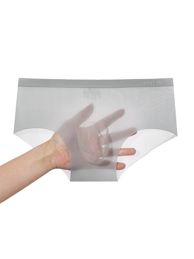 Men's Sexy Sheer Breathable Nude-Feel Ice Silk Briefs