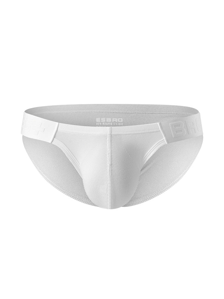 2 Pack Men's Solid Color Low Rise Sweat-Absorbent Large U-Shaped Small Pocket Briefs