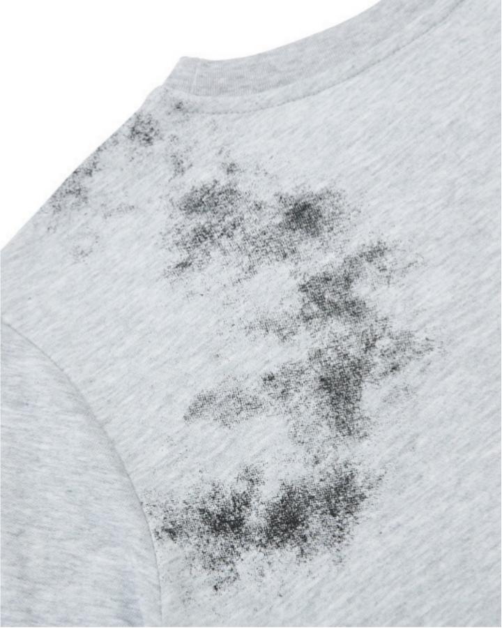 KIIKIO Dark Street Crinkle Spliced Distressed Graphic Tee
