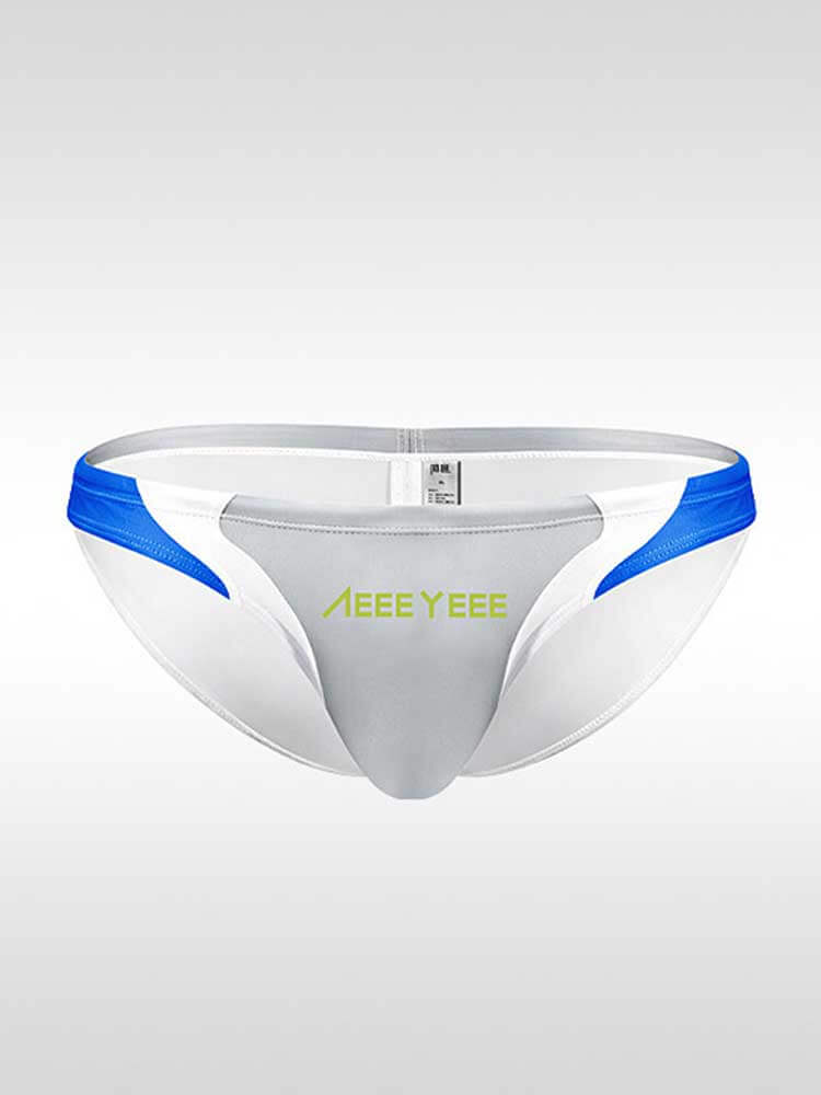 Men's Low-Rise Color-Blocked Quick-Drying Swim Briefs