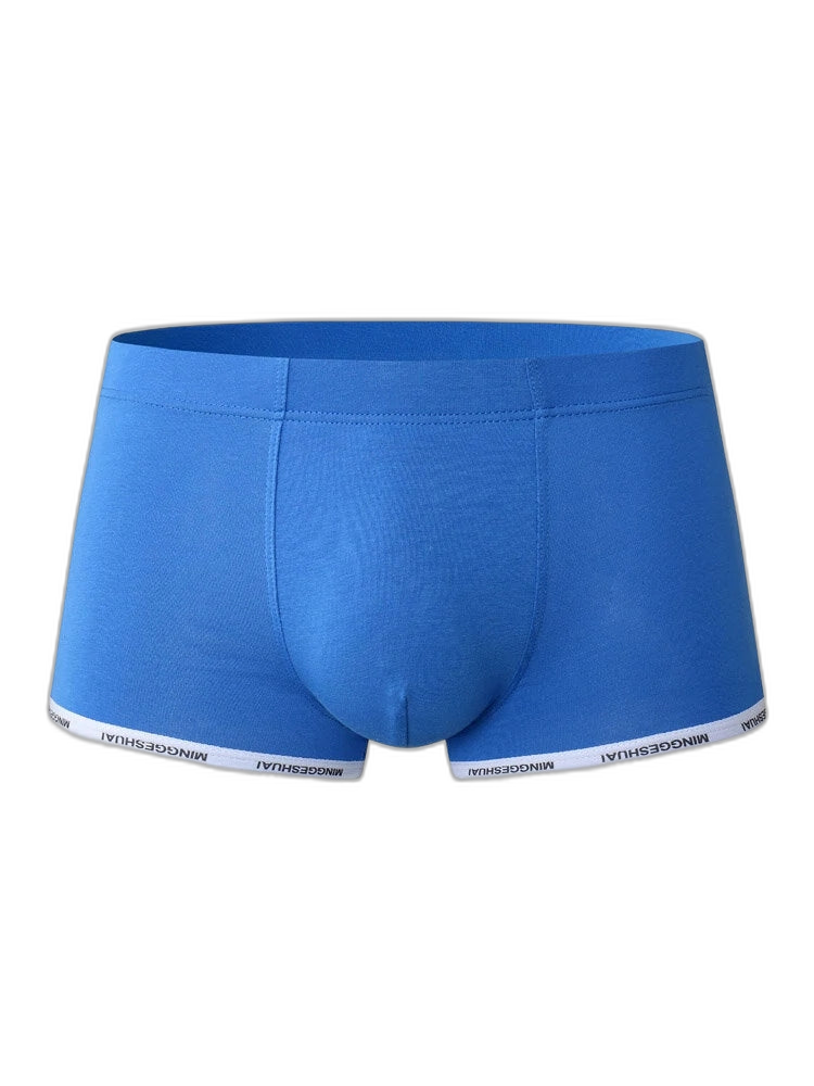 Men’s Letter Trim Applique Cotton Trunks