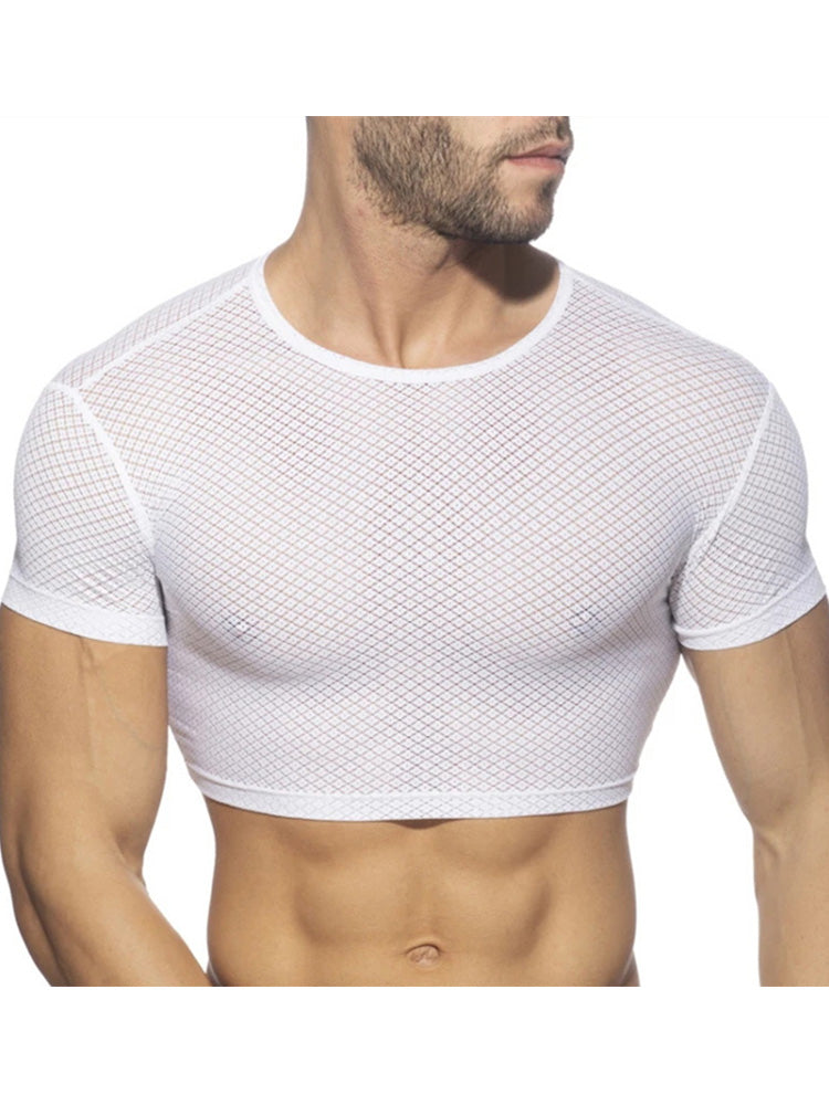 Men's Mesh Half Nylon T-Shirt