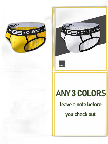 3 Pack Ball Support Pouch Breathable Briefs