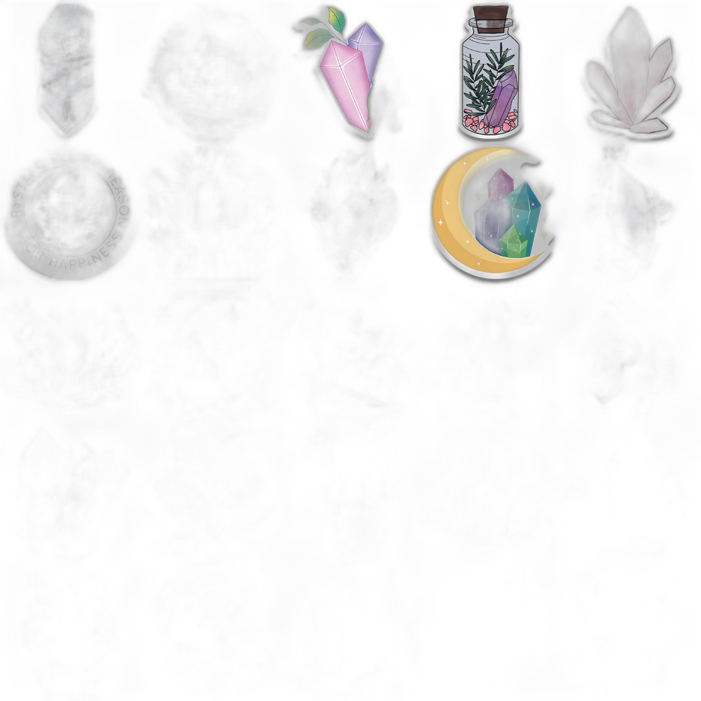 50 Dreamy Crystal Graffiti Stickers
