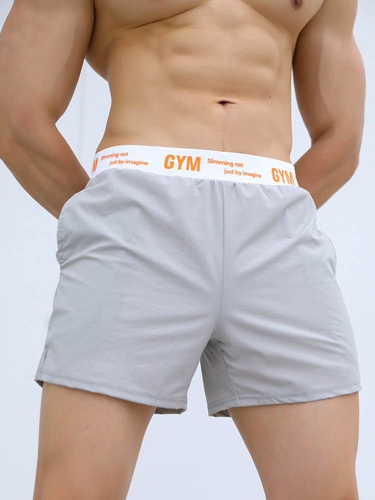Men's Thin Loose Elastic Ice Silk Fitness Shorts