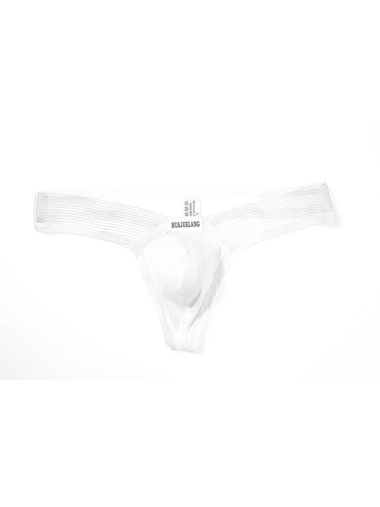 Men's Sheer Low-Rise U-Convex Pouch Thong