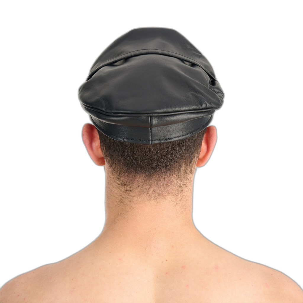 Prowler RED Leather Military Cap Black
