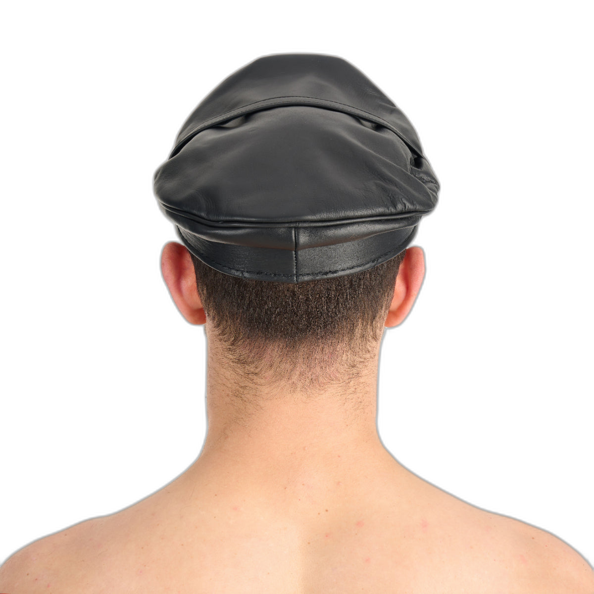 Prowler RED Leather Military Cap Black