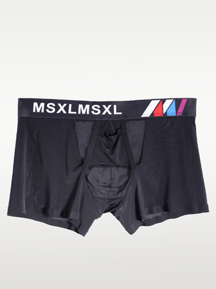 Men's Sexy Sheer Gun Bullet Separation Thin Trunks