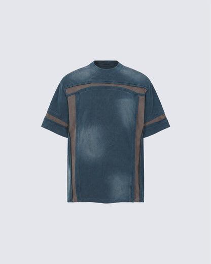 American Utility Contrast Panel Boxy New Tee