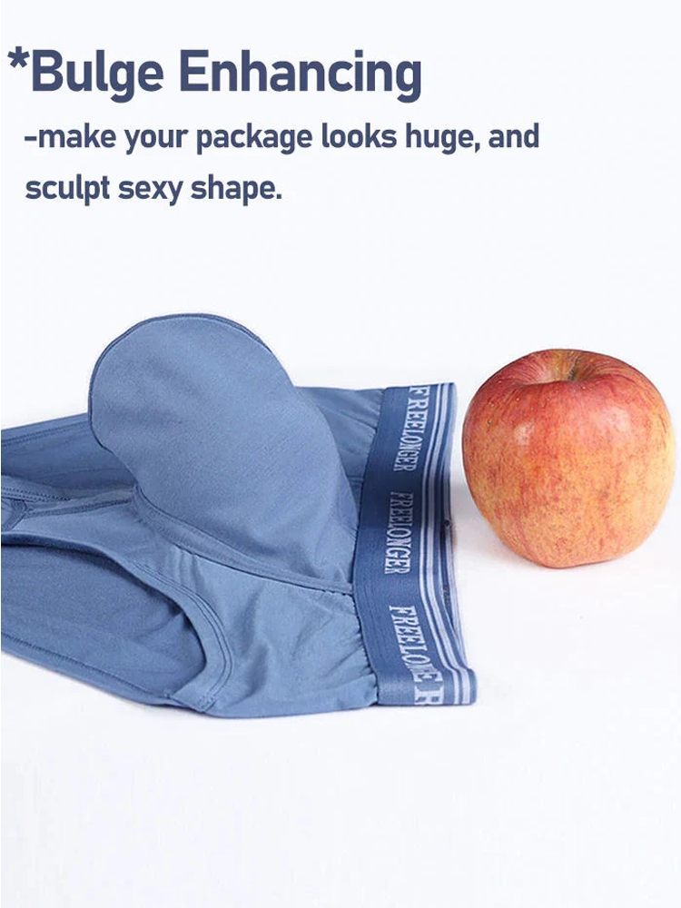 FreeLonger Men's Comfy Separate Big Pouch Trunks