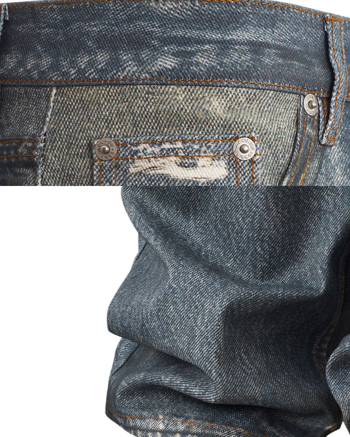 KIIKIO Y2K Star Graphic Flared Jeans