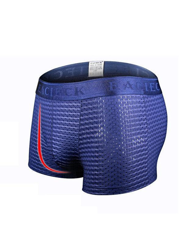3Pcs Men's Mesh Thin Ice Silk Underwear