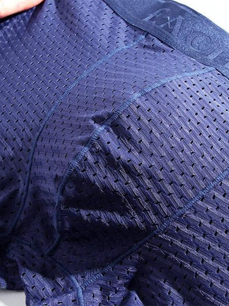 3Pcs Men's Mesh Thin Ice Silk Underwear