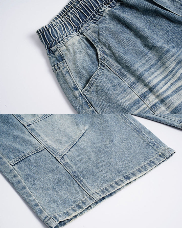 KIIKIO High Street Cloud Deconstructed Cropped Jeans
