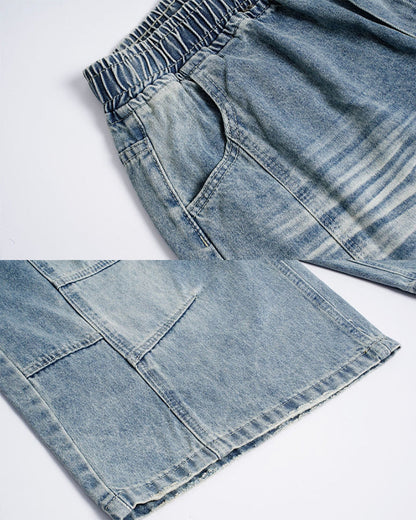 KIIKIO High Street Cloud Deconstructed Cropped Jeans