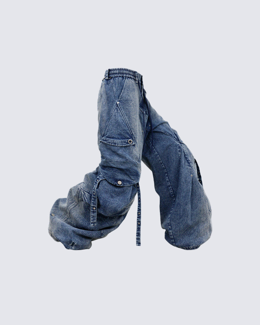 KIIKIO Baggy Cargo Jeans