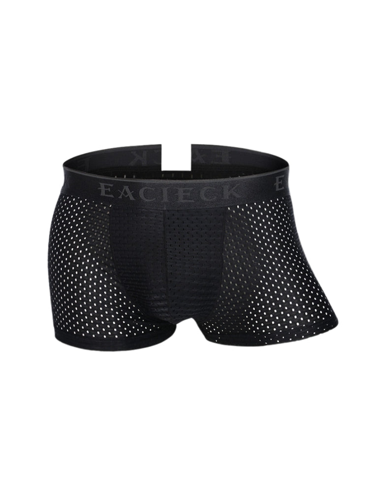 3Pcs Men's Mesh Thin Ice Silk Underwear
