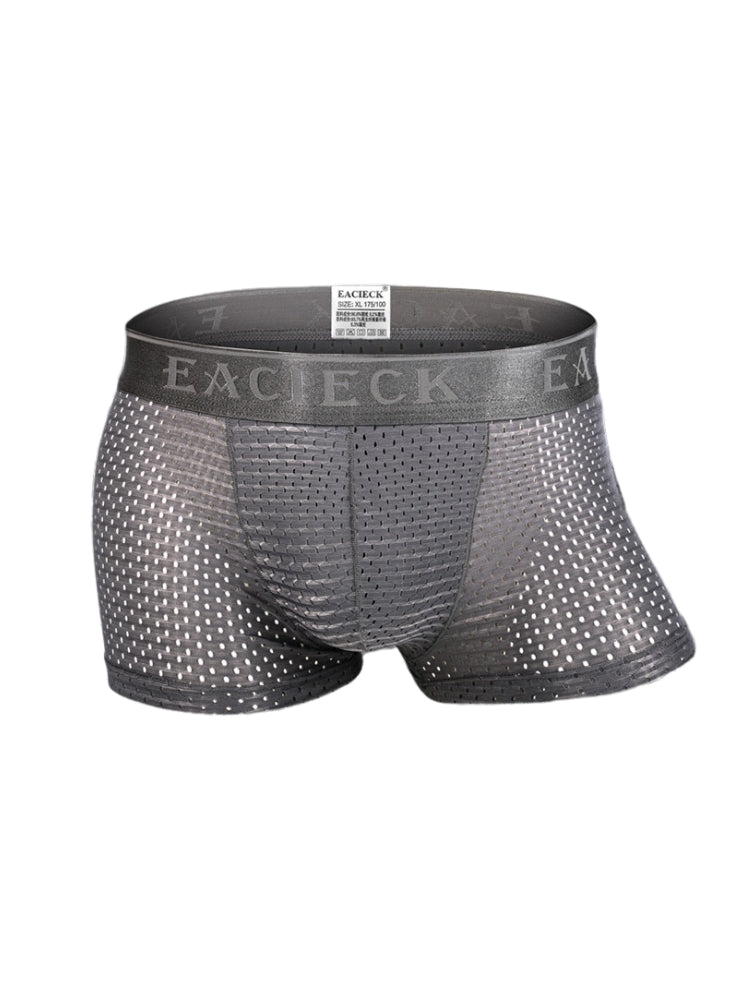 3Pcs Men's Mesh Thin Ice Silk Underwear