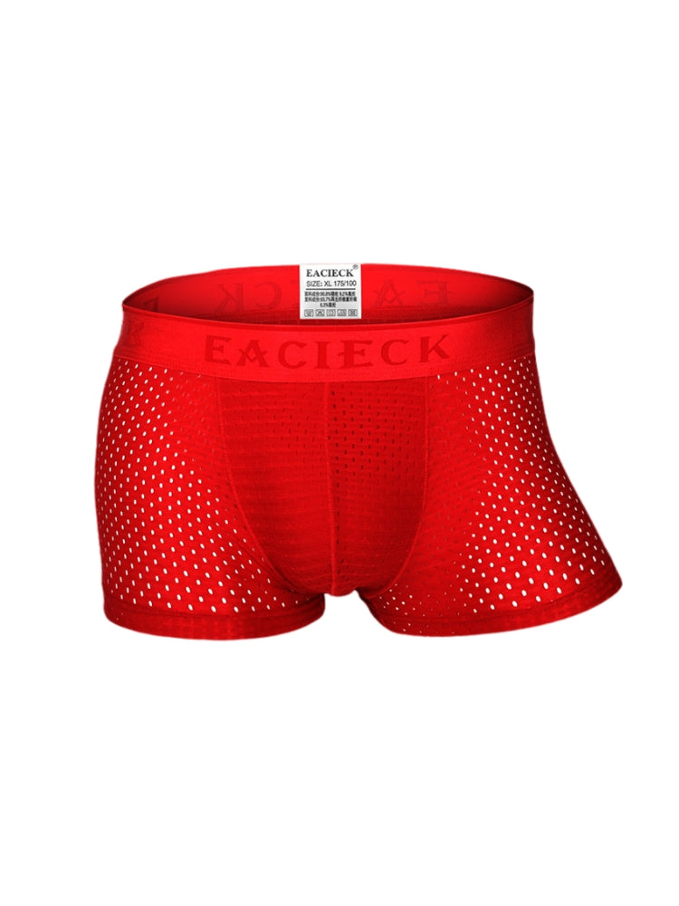 3Pcs Men's Mesh Thin Ice Silk Underwear