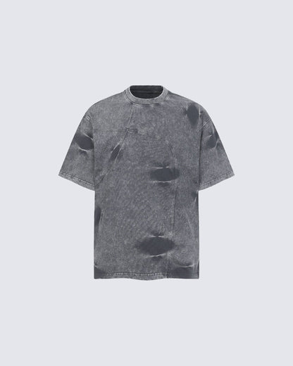 American Vintage Washed Patchwork Short Sleeve T