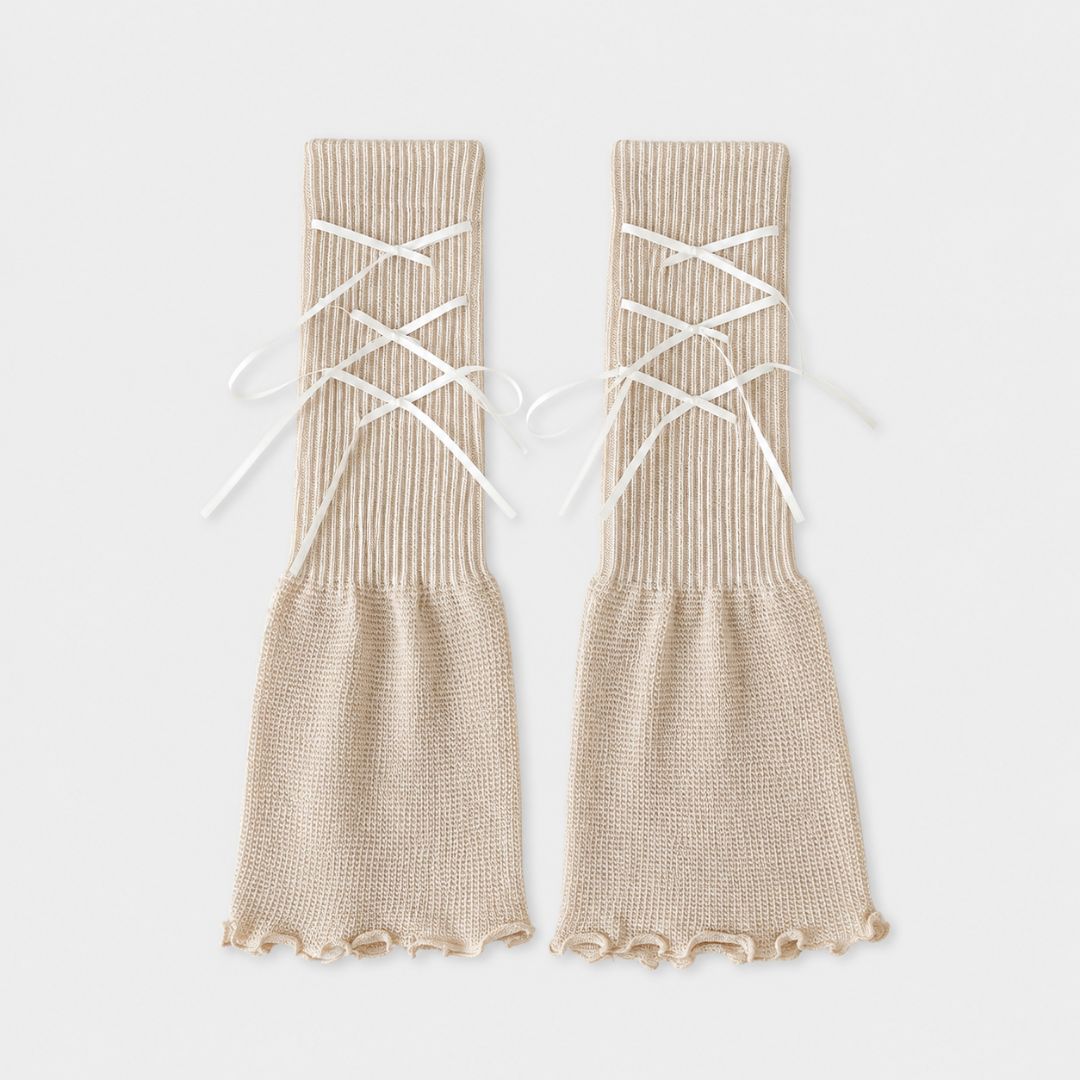 Sweetheart Lace-Up Leg Warmers