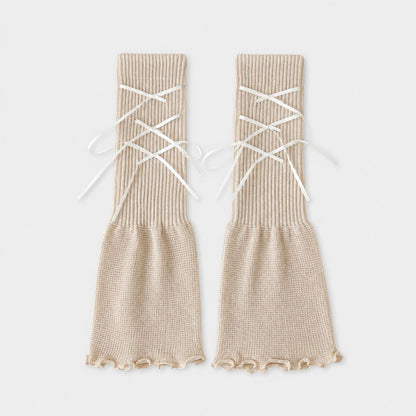 Sweetheart Lace-Up Leg Warmers