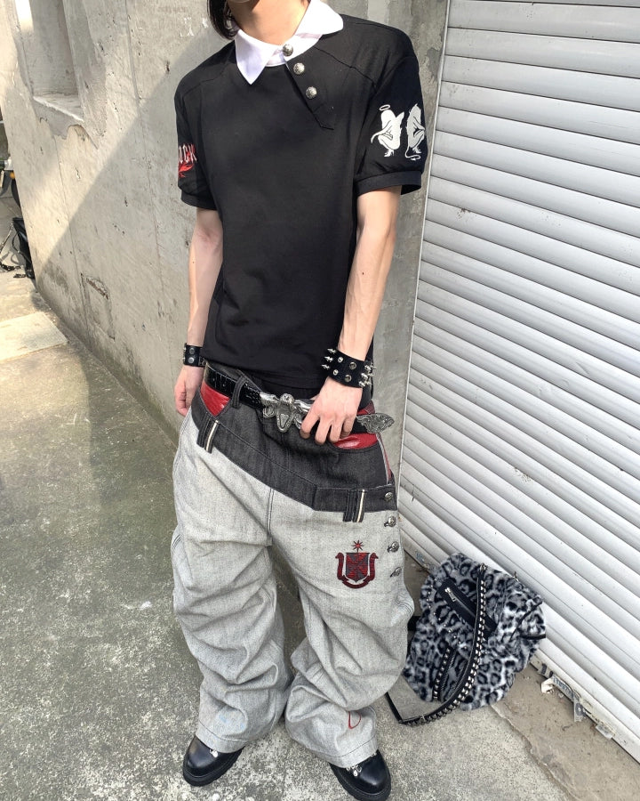 KIIKIO Y2K Asymmetric Jeans