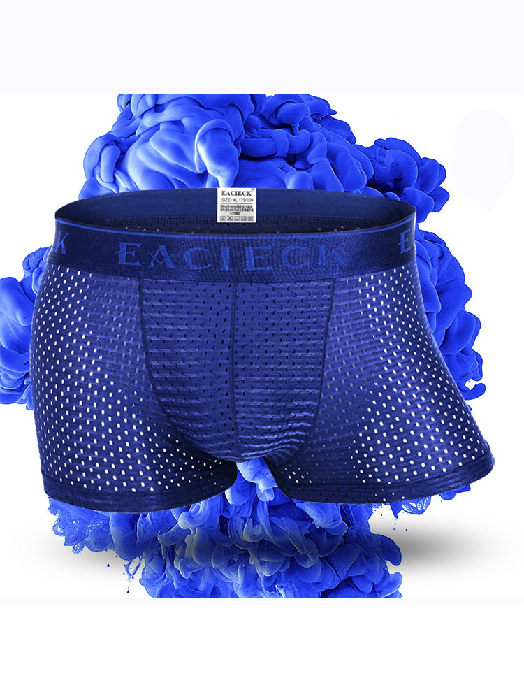3Pcs Men's Mesh Thin Ice Silk Underwear