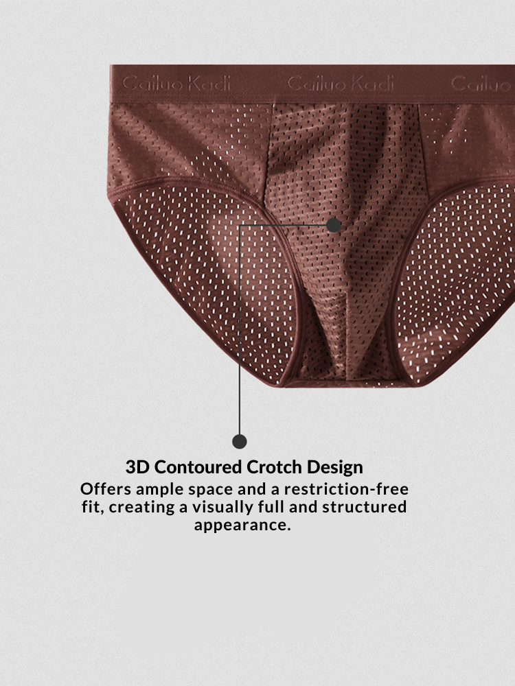 4 Pack Breathable Ice Silk Antibacterial Men's Briefs