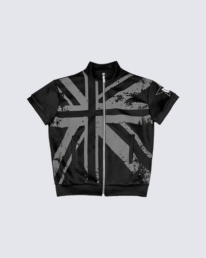 Light Asian Street Stand Collar Zip Tee Jacket