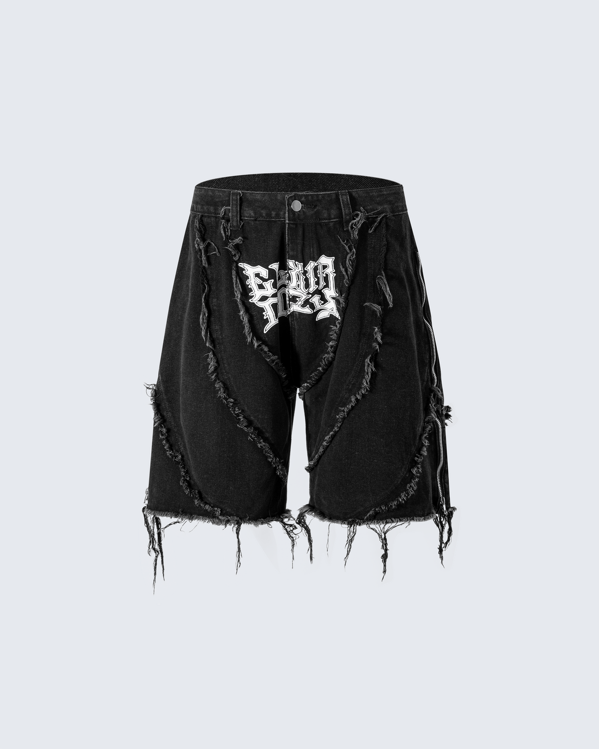 Gothic Spiral Distressed Convertible Jeans