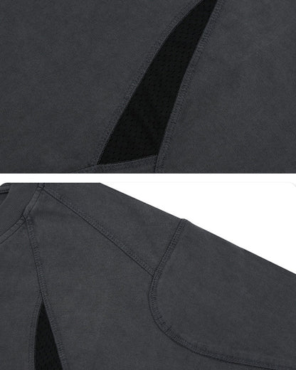 Asymmetrical Panel Spliced Short Sleeve T-Shirt