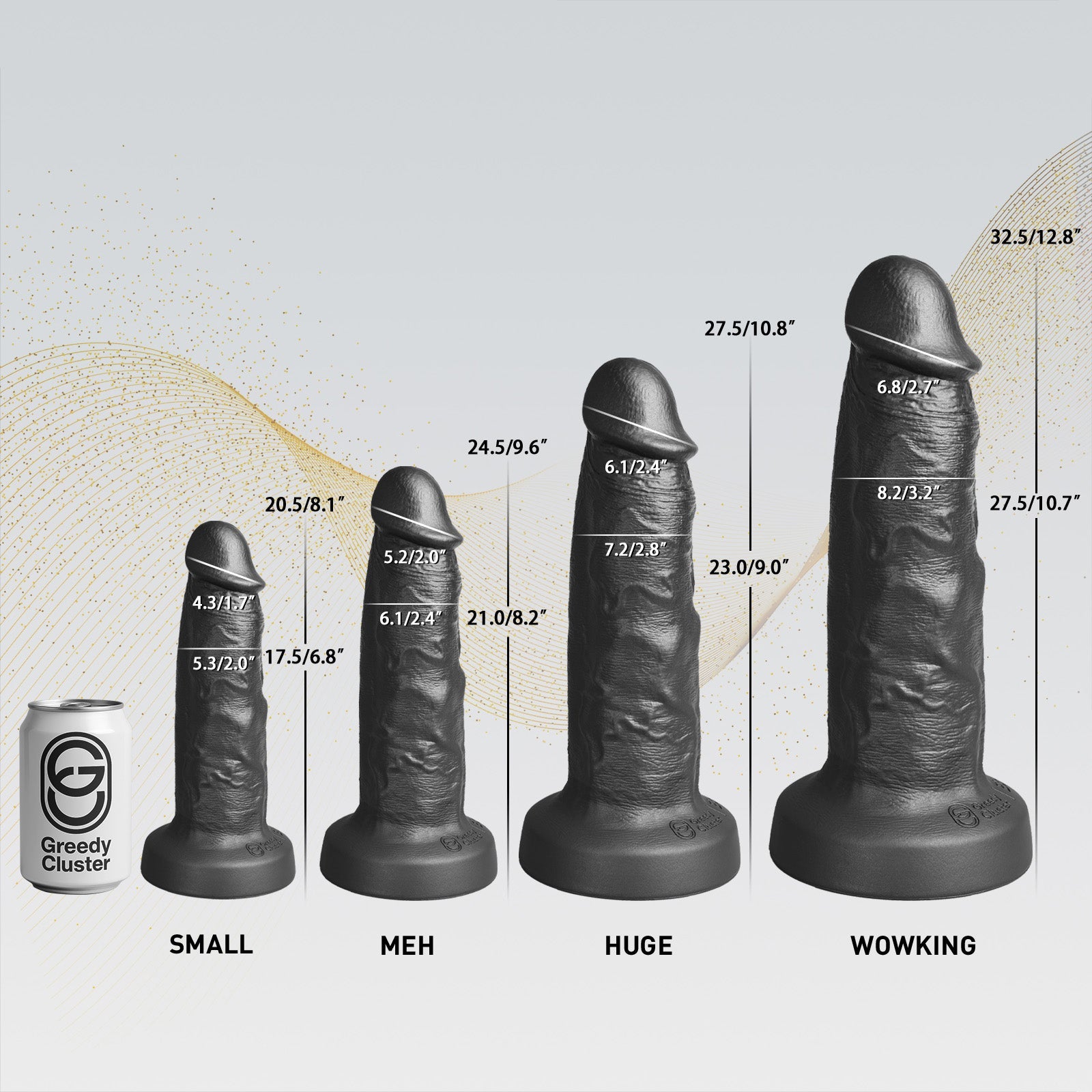 VICTOR - BBG001 REALISTIC DILDO - 4 SIZES