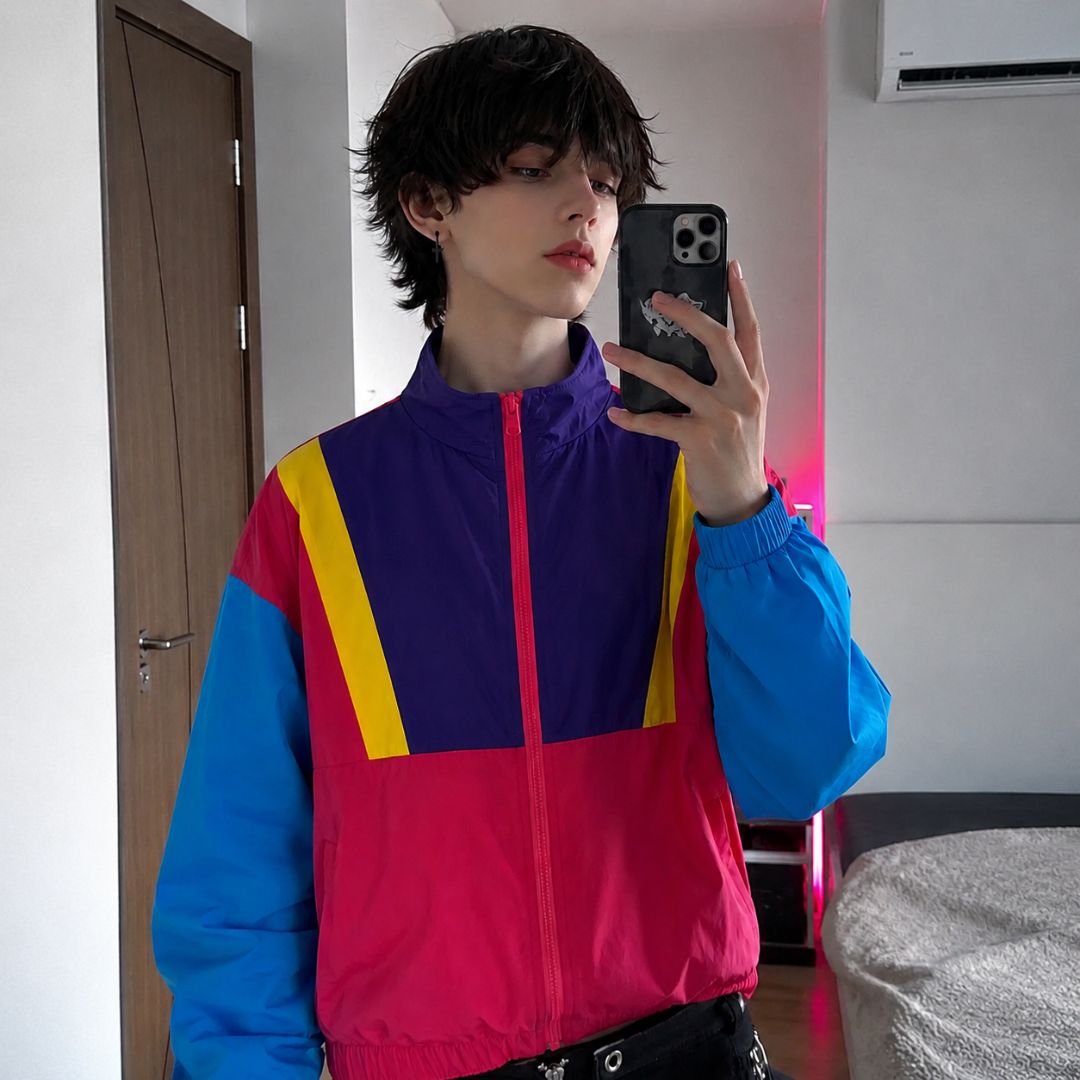 Retro Pop Windbreaker Jacket