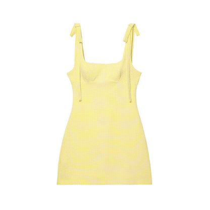 Sweetheart Tie-Strap Mini Dress