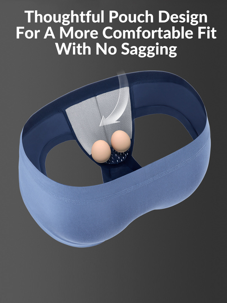 2 Pack Men's Breathable Pouch Separate Modal Briefs