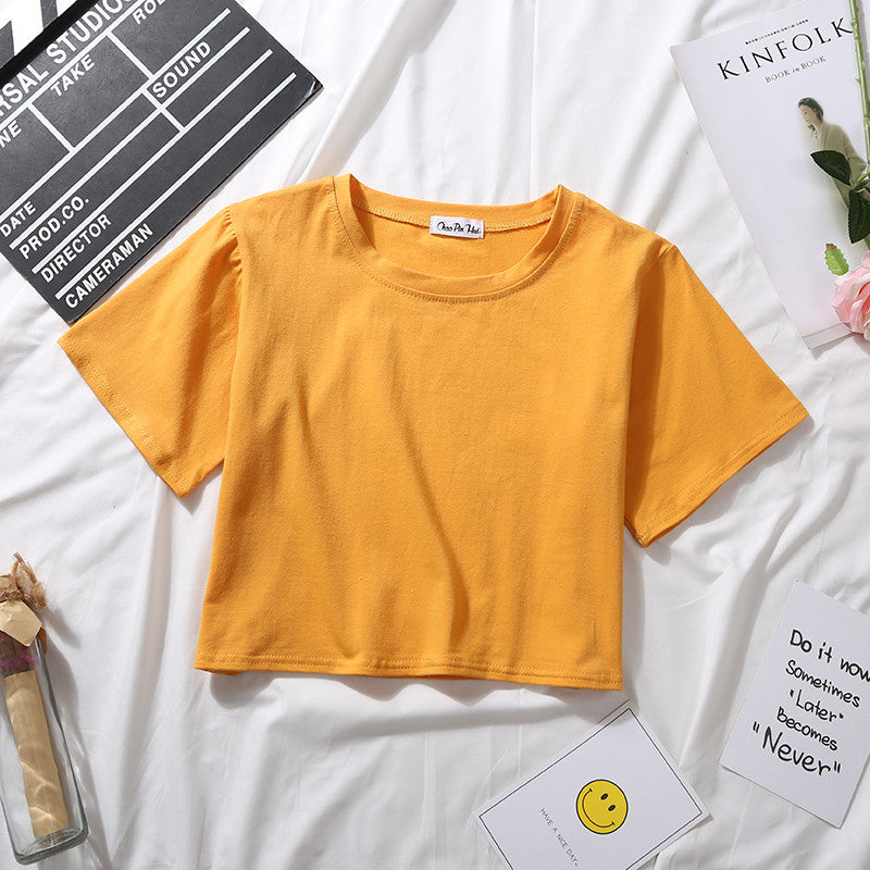 Solid Crop Tee